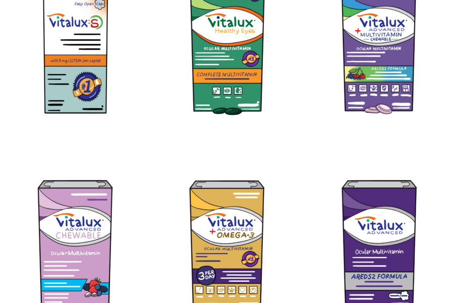Illustration of 6 Vitalux different Vitalux Products